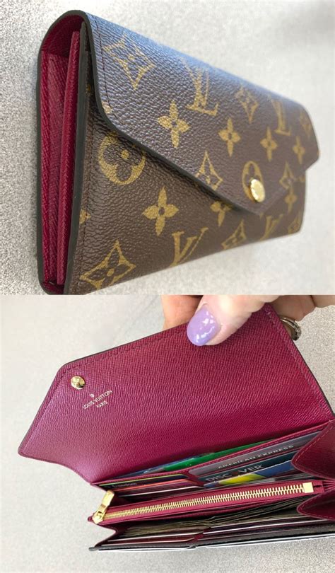 louis vuitton sarah wallet real